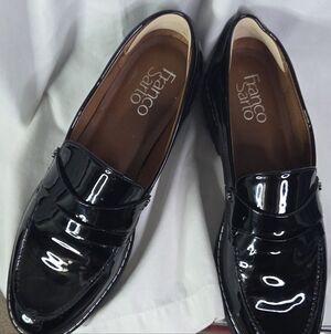 Franco Sarto Women's Glossy Black Loafers